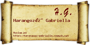 Harangozó Gabriella névjegykártya